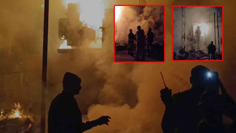 Panic In Bahadurpura As Transformer Explodes, Triggers Fire