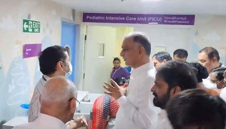 Harish Rao calls on Sandhya stampede victim Sritej, Wishes Speed Recovery