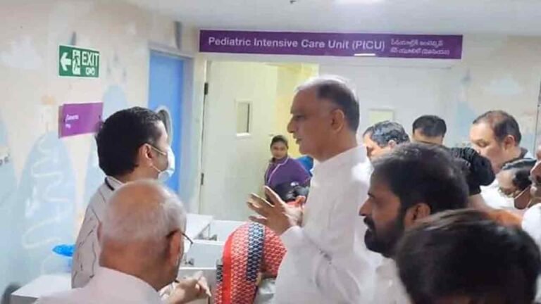 Harish Rao calls on Sandhya stampede victim Sritej, Wishes Speed Recovery