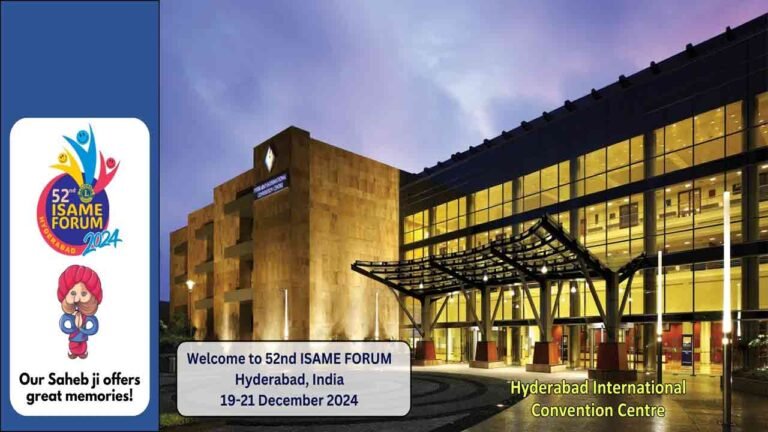 Lions 52nd ISAME Forum 2024 Meeting To Kick Off Today In City At HICC,1600 Delegates From 20 Countries