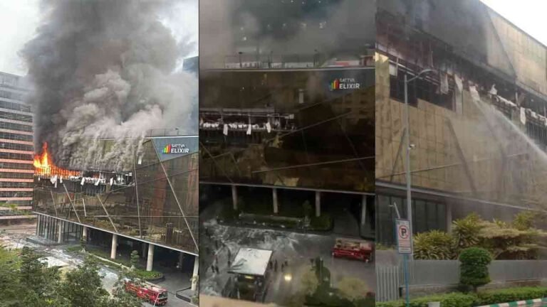 Fire Breaks Out At Salarpuria Sattva Knowledge City Building In Madhapur