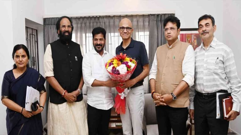 CM Revanth Meets Satya Nadella: Focus On Investments And Data Centers In Telangana