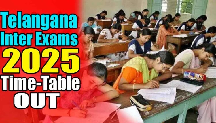 Telangana Intermediate Exams 2025 Time Table OUT!