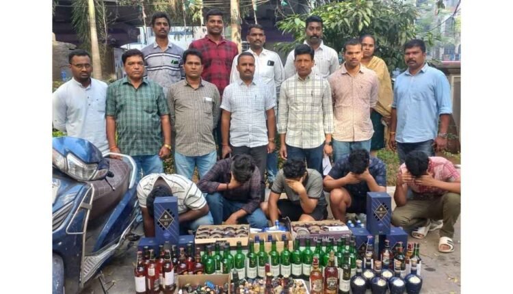 Gang Arrested for Selling Cheap Liquor in Branded Bottles in Hyderabad