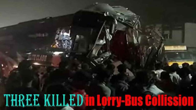 Three Killed In Lorry Bus Collision In Jadcherla
