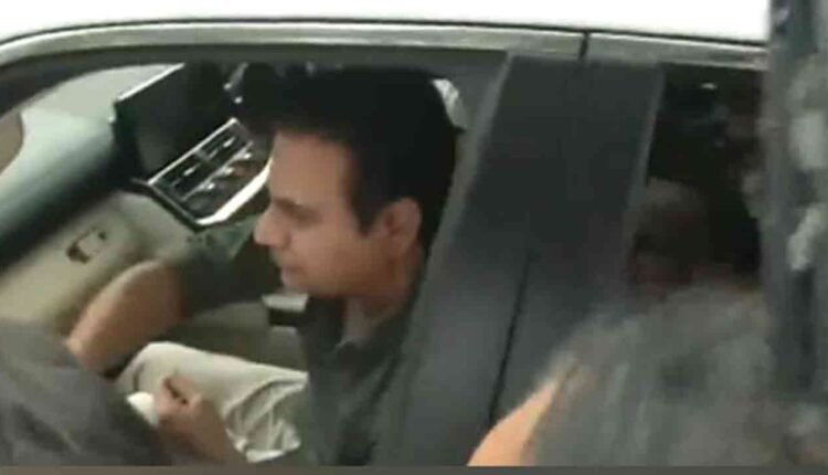 KTR Arrived ED Office For Questioning In Formula E-Race Case Scam