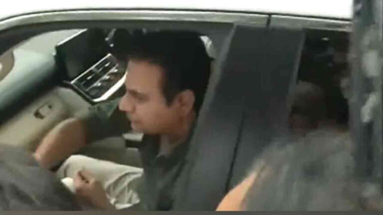 KTR Arrived ED Office For Questioning In Formula E-Race Case Scam
