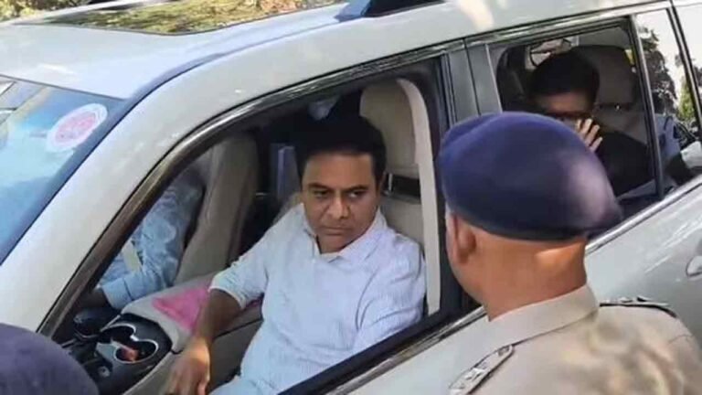 KTR Left ACB Office After Giving Letter Alleging ACB Refused To Allow His Lawyers