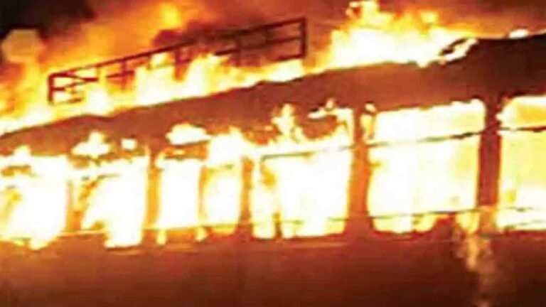 Fire Destroys Two TSRTC Buses at Kushaiguda Depot
