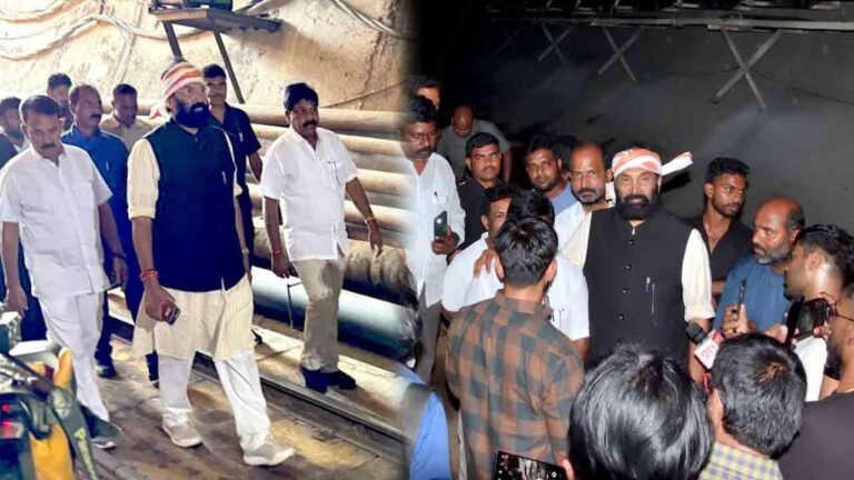 SLBC Tunnel Rescue Efforts In Full Swing; Minister Uttam Monitors Operations 