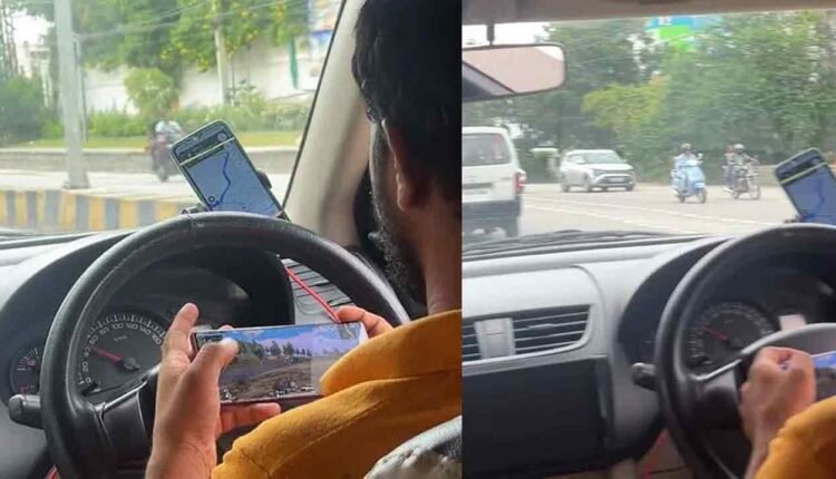 Hyderabad Cab Driver Caught Gaming While Driving, Sparks Outrage Online