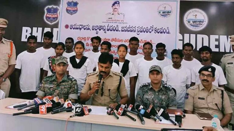 14 Maoists From Chhattisgarh Surrender To Kothagudem Police