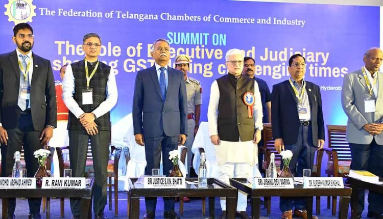 Governor Jishnu Dev Varma Inaugurated A Summit On The Role Of Executive And Judiciary In Shaping GST During Challenging Times