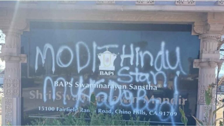 Hindu Temple Vandalised In California With Anti-India Graffiti