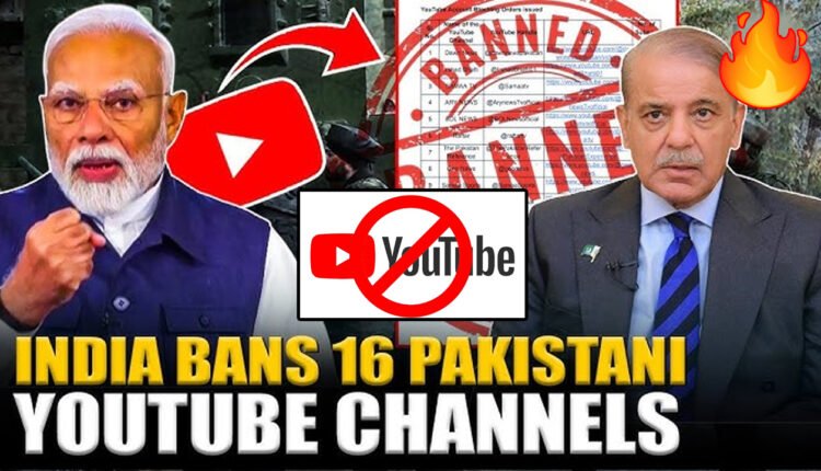 India Bans 16 Pak Youtube Channels For Misleading Content On Indian Army, Security Agencies