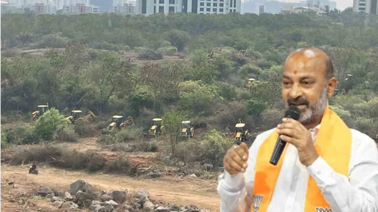 Bandi Sanjay Makes Sensational Comments On Kancha Gachibowli Land