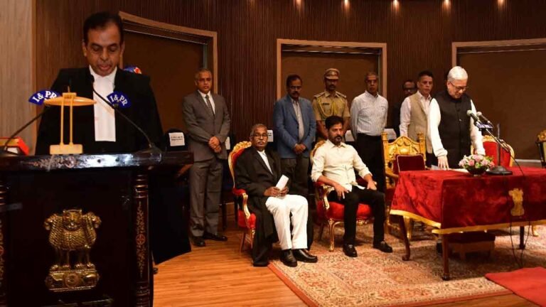 Oath Taking Of Lokayukta And Upalokayukta At Raj Bhavan