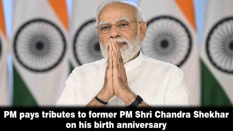 PM Modi Pays Tributes To Chandrashekhar On Birth Anniversary