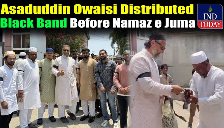 Pahalgam Terror Attack: Asaduddin Owaisi Leads Protest Before Friday Prayers