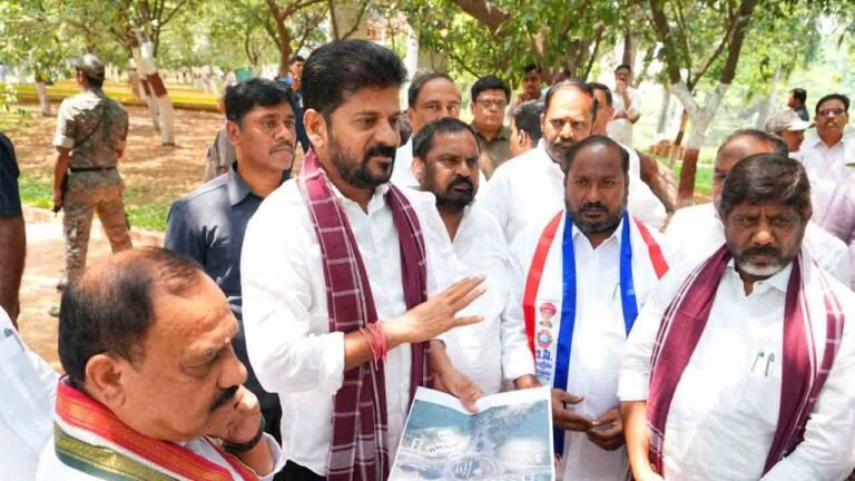 Revanth Reddy Inspects Necklace Road Site For Jyotirao Phule Statue Installation