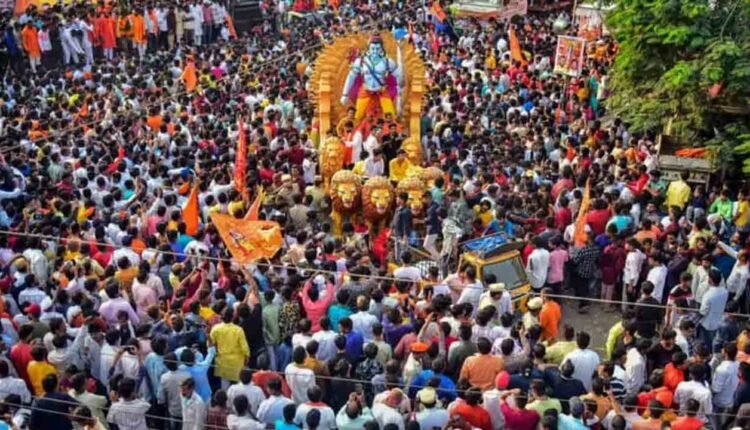 Massive Turnout For Sri Rama Navami Shobha Yatra: Tight Security In Place