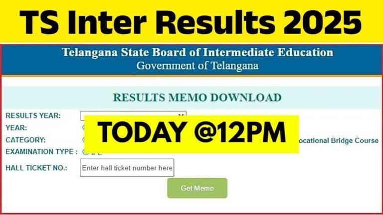 TS Inter Results 2025 LIVE: Telangana Intermediate 1st, 2nd Year Result At 12 PM; Direct Link Here