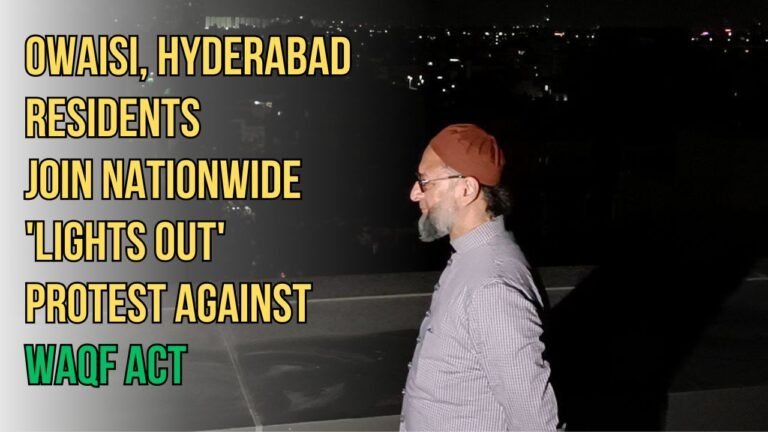 WATCH | Black Out In Hyderabad Against Waqf Act