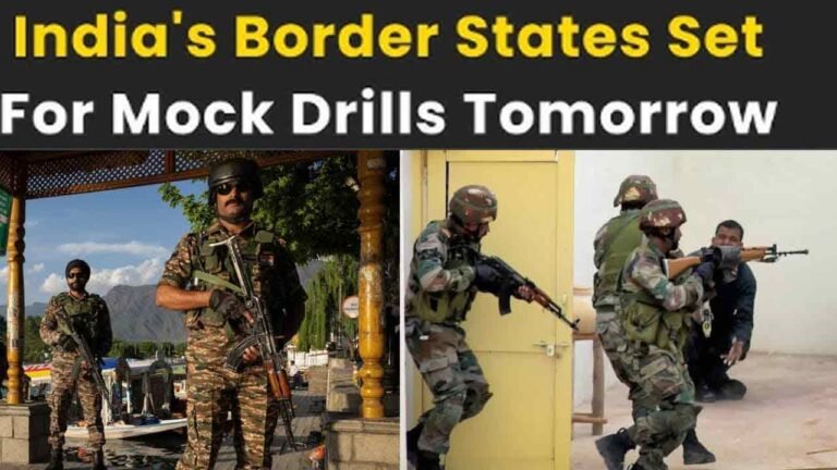 India To Hold Mock Drill In Pakistan Border States Tomorrow