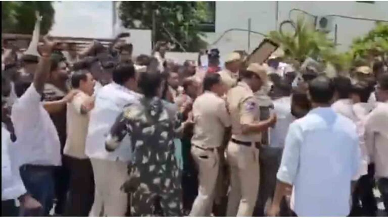 High Tension At KTR Camp Office At Sircilla