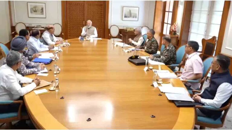 High Level Meeting At PM Modi's Residence