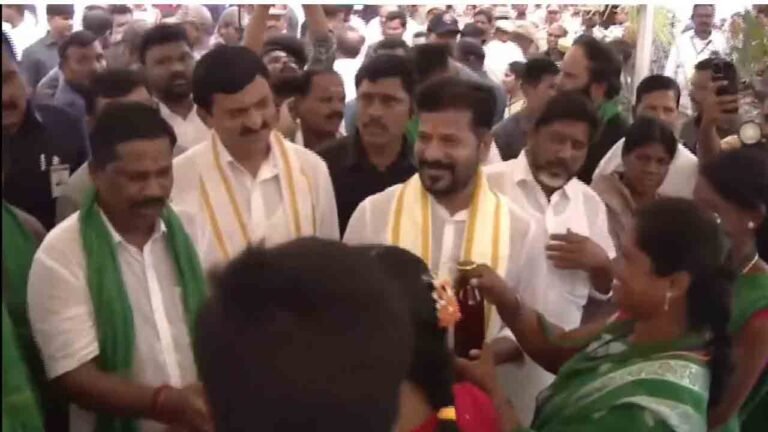 Revanth Reddy Inaugurated "Indira Saura Giti Jal Vikasam Scheme"