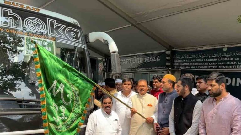 Shabbir Ali Bids Farewell To Nizamabad Haj Pilgrims