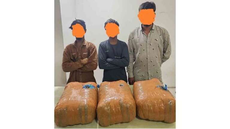 Three People Arrested With 24 KG Ganja In Old City