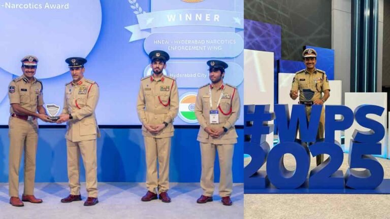 Hyderabad Police Receives Excellence In Anti-Narcotics Award In Dubai