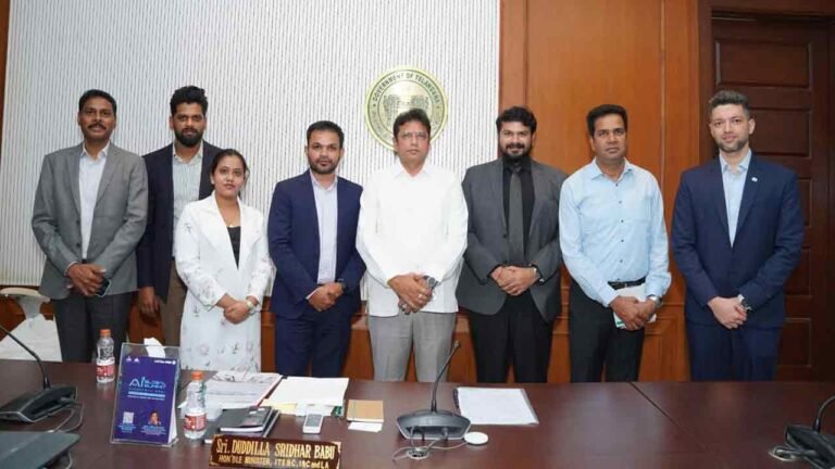 Telangana Highlights Investment Potential to French Delegation; Sridhar Babu Showcases Vision for Future City