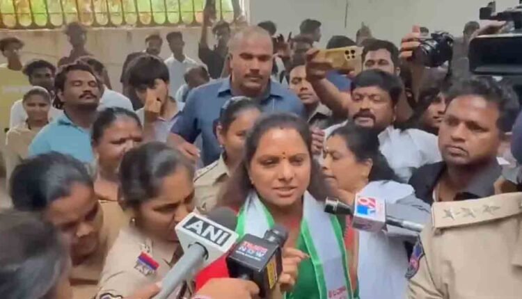 Police Detain BRS MLC Kavitha During TGSRTC Bus Fare Hike Protest