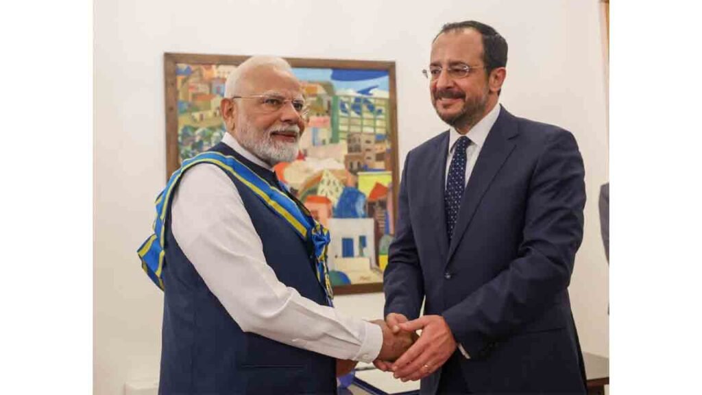 PM Modi Awarded Cyprus's Highest Civilian Honour