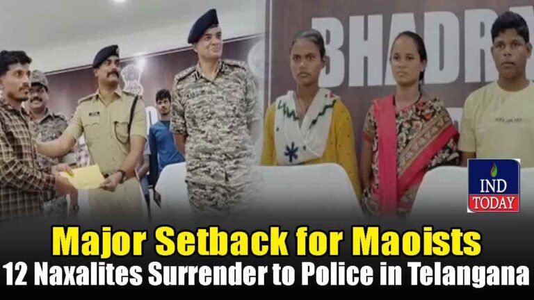 Major Setback for Maoists: 12 Naxalites Surrender to Police in Bhadradri Kothagudem