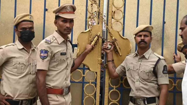 Tension Near BRS Party Office: Police Imposed Restrictions