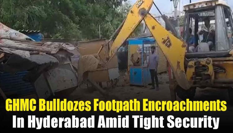 GHMC Cracks Down on Footpath Encroachments in Rajendranagar