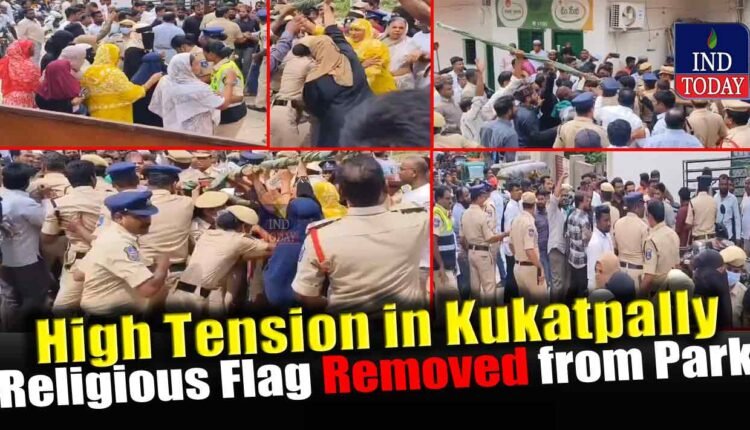 Tension Prevails As HYDRAA Clears Encroachments In Moosapet And Musi Riverbed