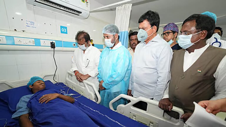 Sigachi Tragedy: Victims’ Families Confront Minister Damodar Rajanarsimha During Site Visit