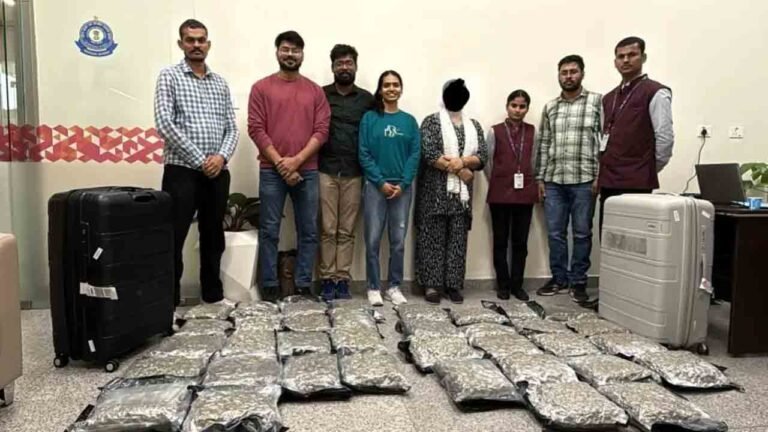 Woman Caught With 40.2 kg Hydroponic Ganja Worth Rs. 14 Crore At Hyderabad Airport