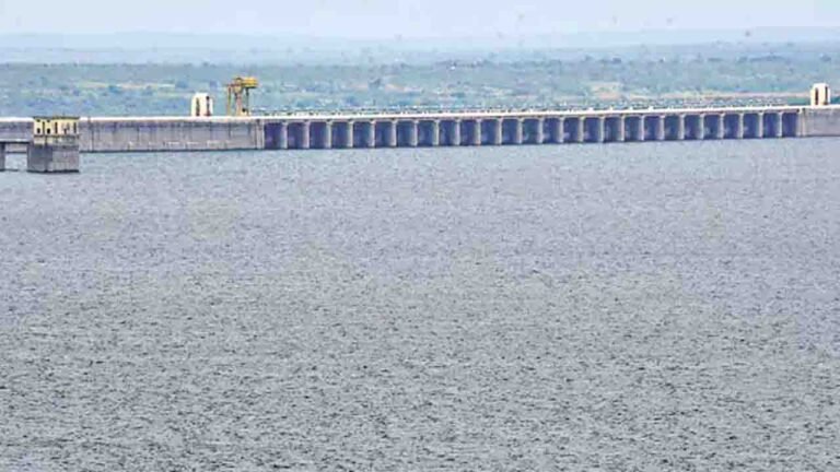Nagarjuna Sagar Reservoir Nears Full Capacity Amid Heavy Inflow