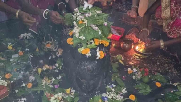 300-Year-Old Panchmukhi Shivling Unearthed In Budaun During Pond Digging