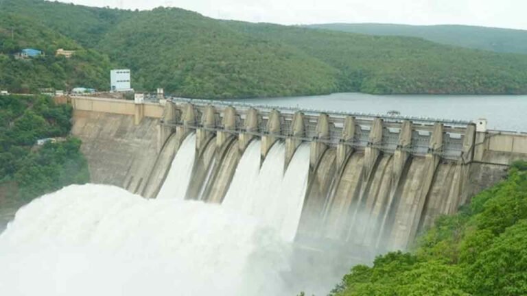 Four Gates Of Srisailam Dam Lifted As Krishna River Swells