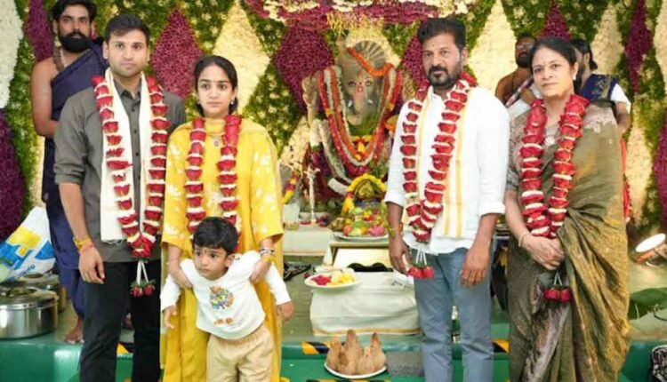 CM Revanth Reddy Celebrates Vinayaka Chavithi with Family