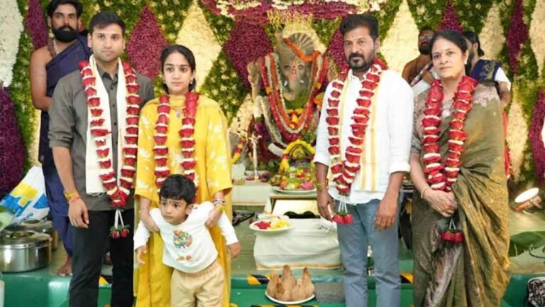 CM Revanth Reddy Celebrates Vinayaka Chavithi with Family