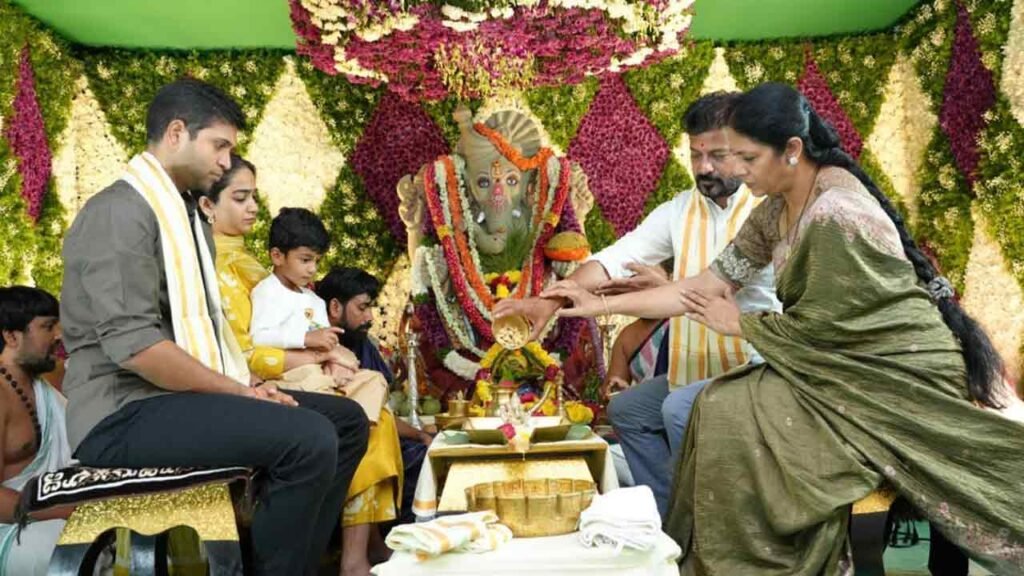 CM Revanth Reddy Celebrates Vinayaka Chavithi with Family