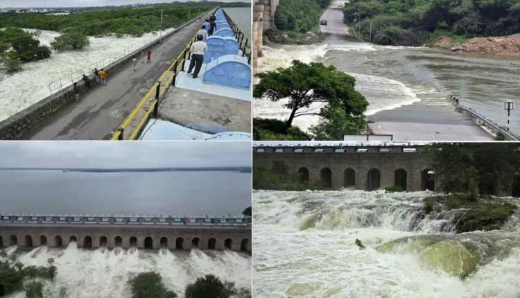 Himayat Sagar Gates Remain Open: 307 Evacuated in Hyderabad